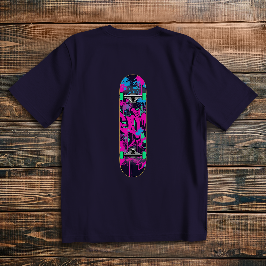 Oversize T-Shirt Skateboard Neon Graffiti 3