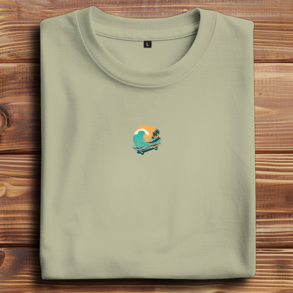 Oversized T-Shirt Skateboard Beach