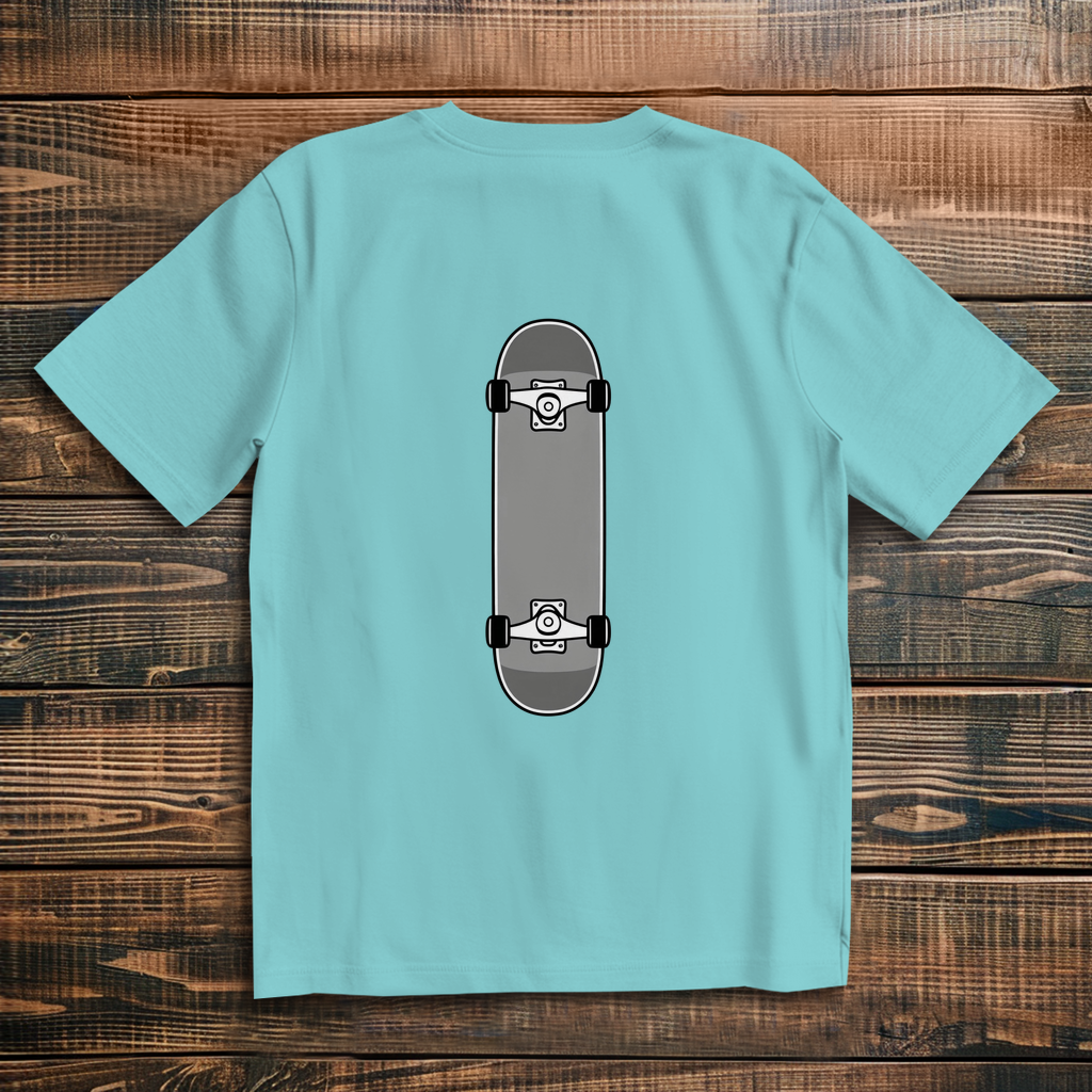 Oversize t-shirt skateboard gray