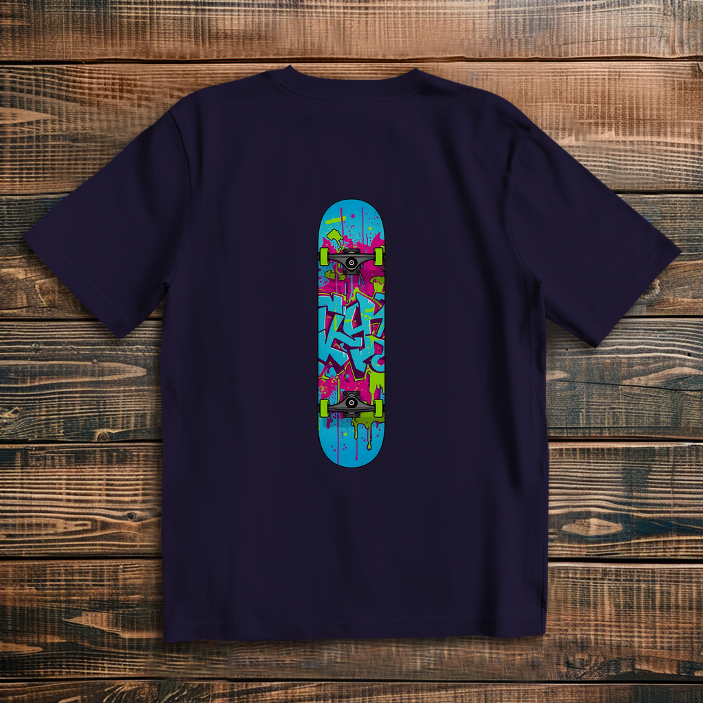 Oversize T-Shirt Skateboard Neon Graffiti 1