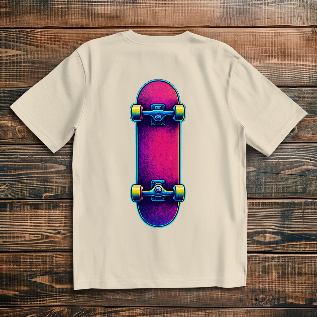 Oversized t-shirt skateboard 80s