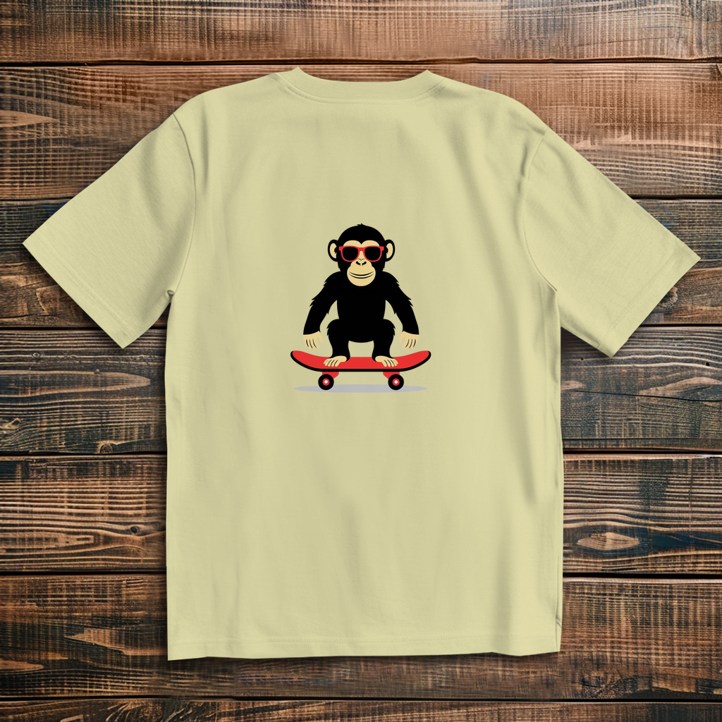 Oversized T-Shirt Skateboard Monkey