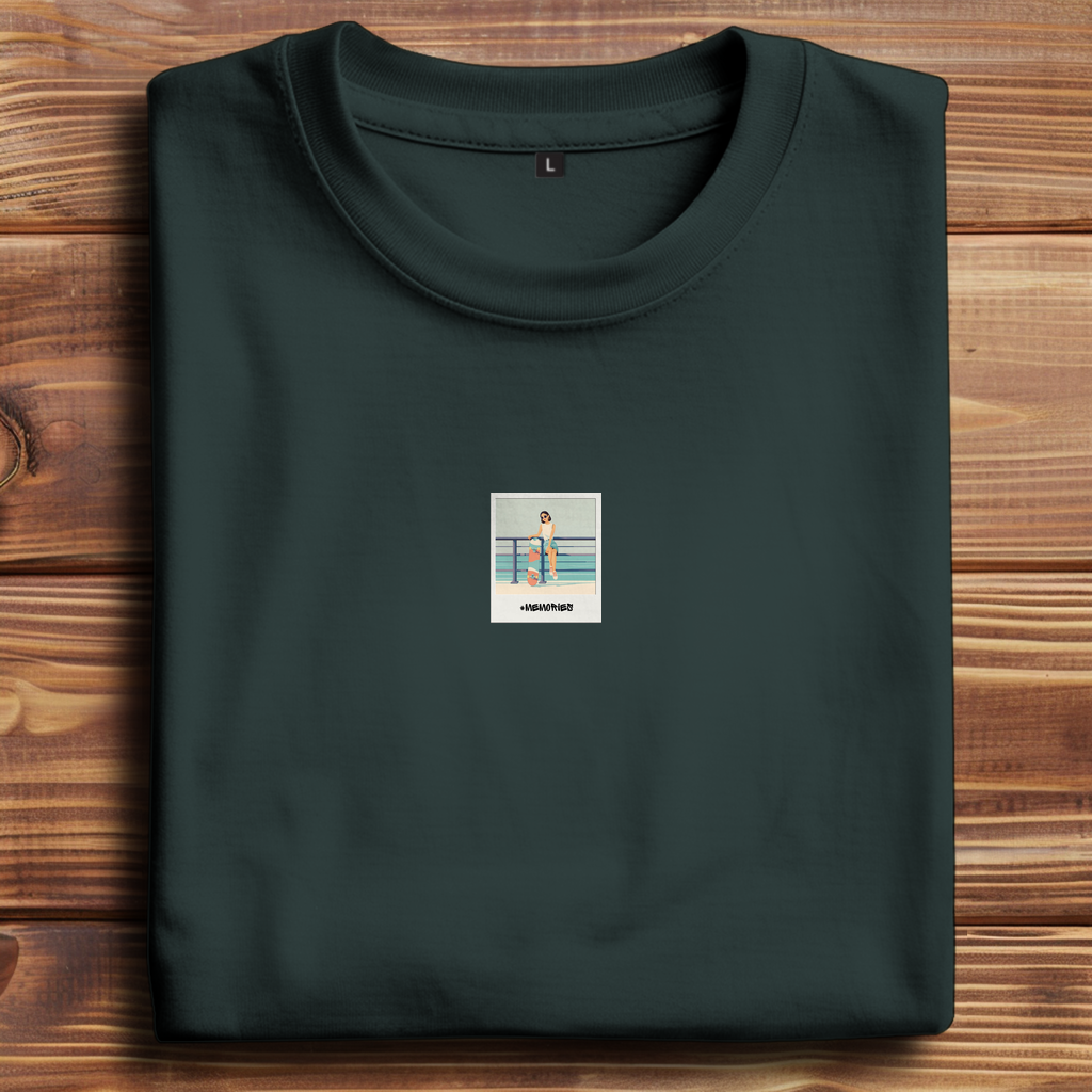 Oversize T-Shirt Skateboard Woman Beach Polaroid
