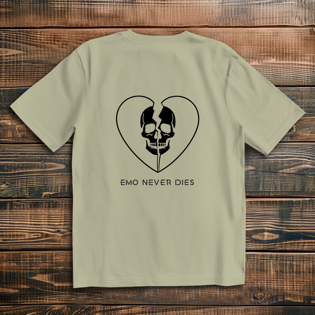 Oversized T-Shirt Emo Never Dies 3 black