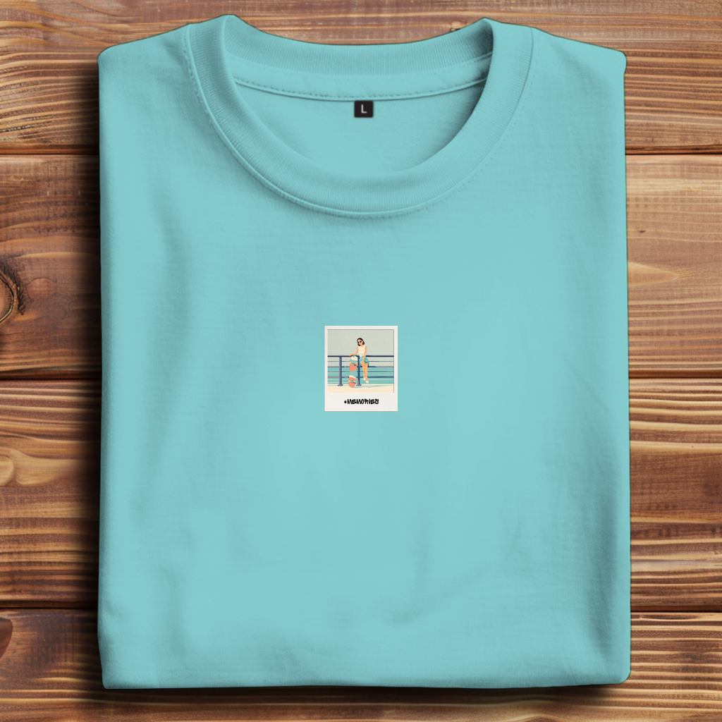 Oversize T-Shirt Skateboard Woman Beach Polaroid
