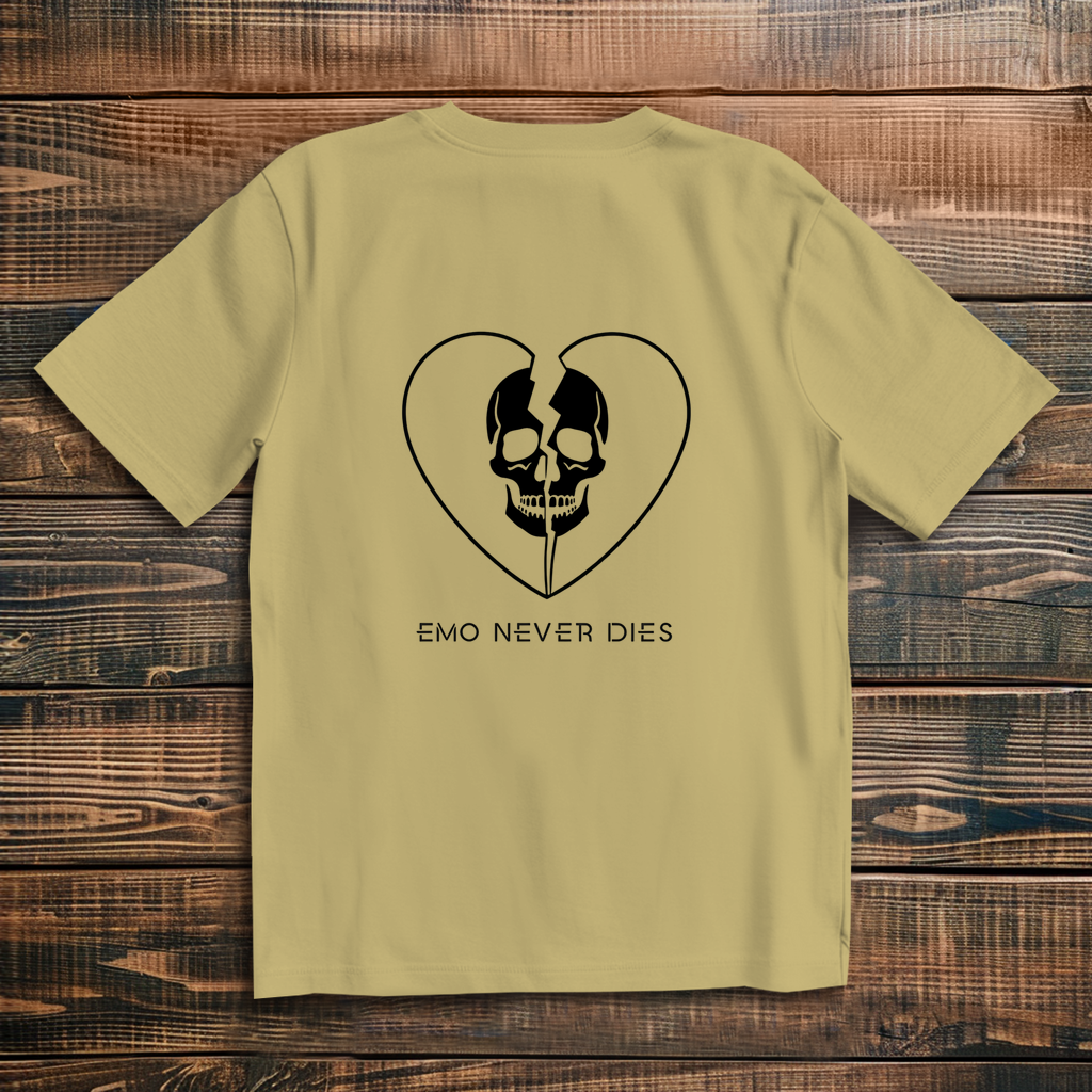 Oversized T-Shirt Emo Never Dies 3 black