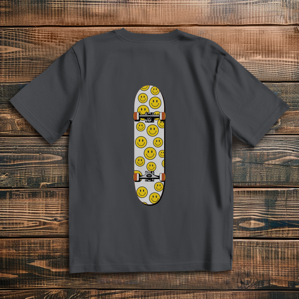 Oversized T-Shirt Skateboard Smiley