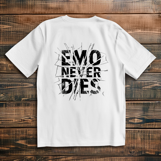 Oversize T-Shirt Emo Never Dies 7 black