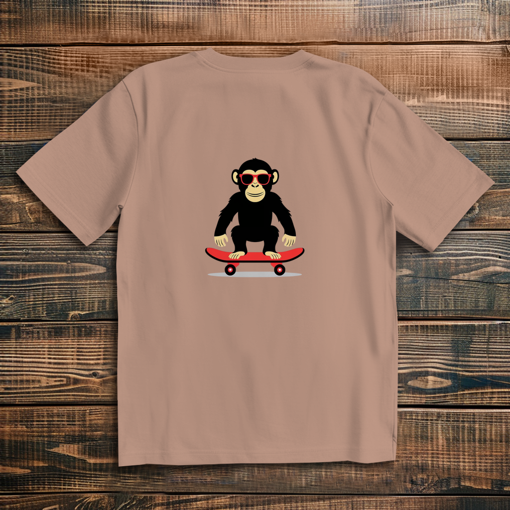 Oversized T-Shirt Skateboard Monkey