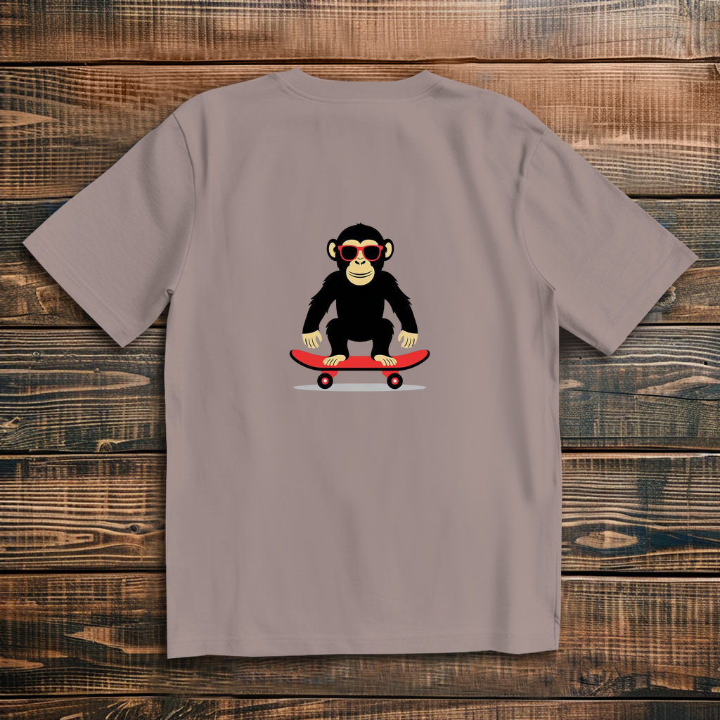 Oversized T-Shirt Skateboard Monkey