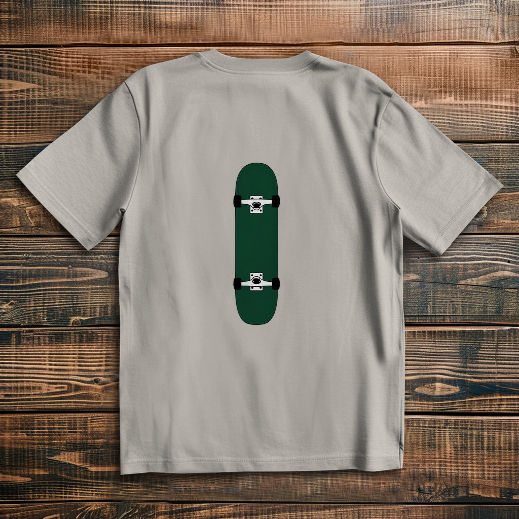Oversize t-shirt skateboard green