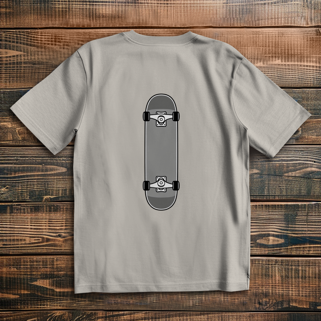 Oversize t-shirt skateboard gray
