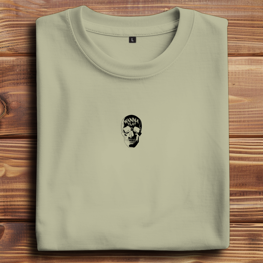 Oversized T-Shirt Skull Wanna Play black