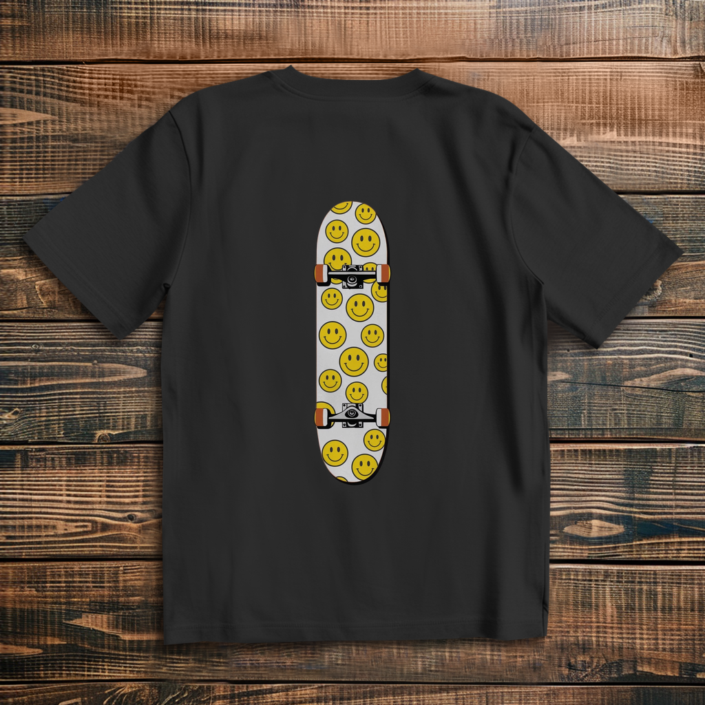 Oversized T-Shirt Skateboard Smiley