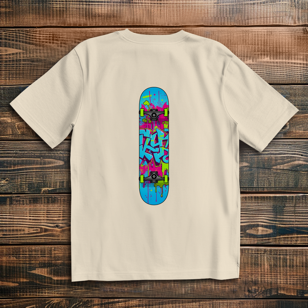 Oversize T-Shirt Skateboard Neon Graffiti 1