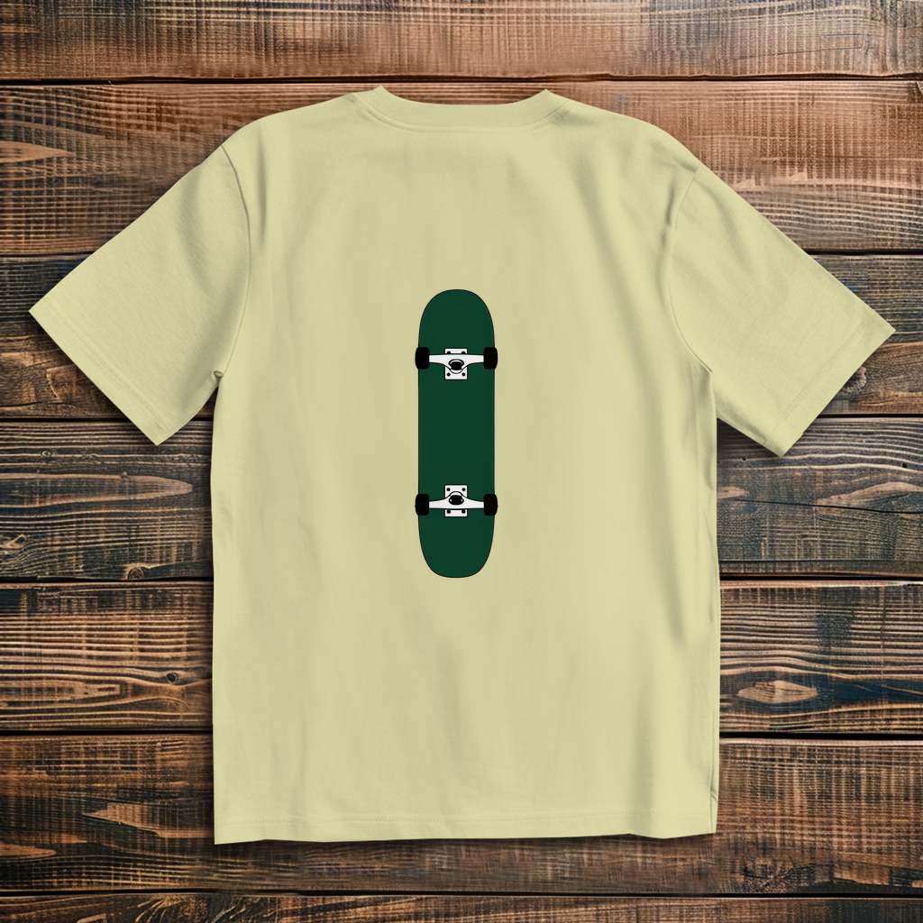 Oversize t-shirt skateboard green