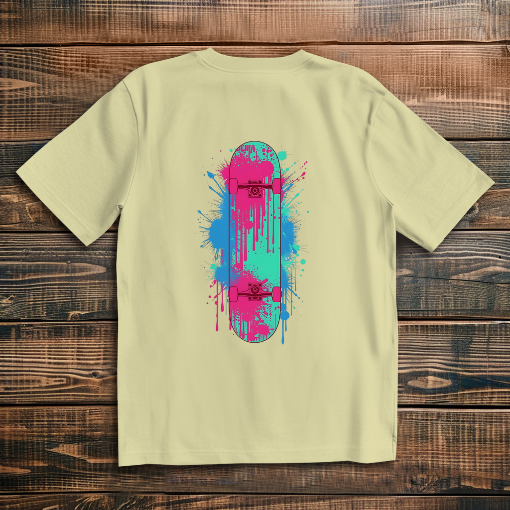 Oversize T-Shirt Skateboard Neon Graffiti 2