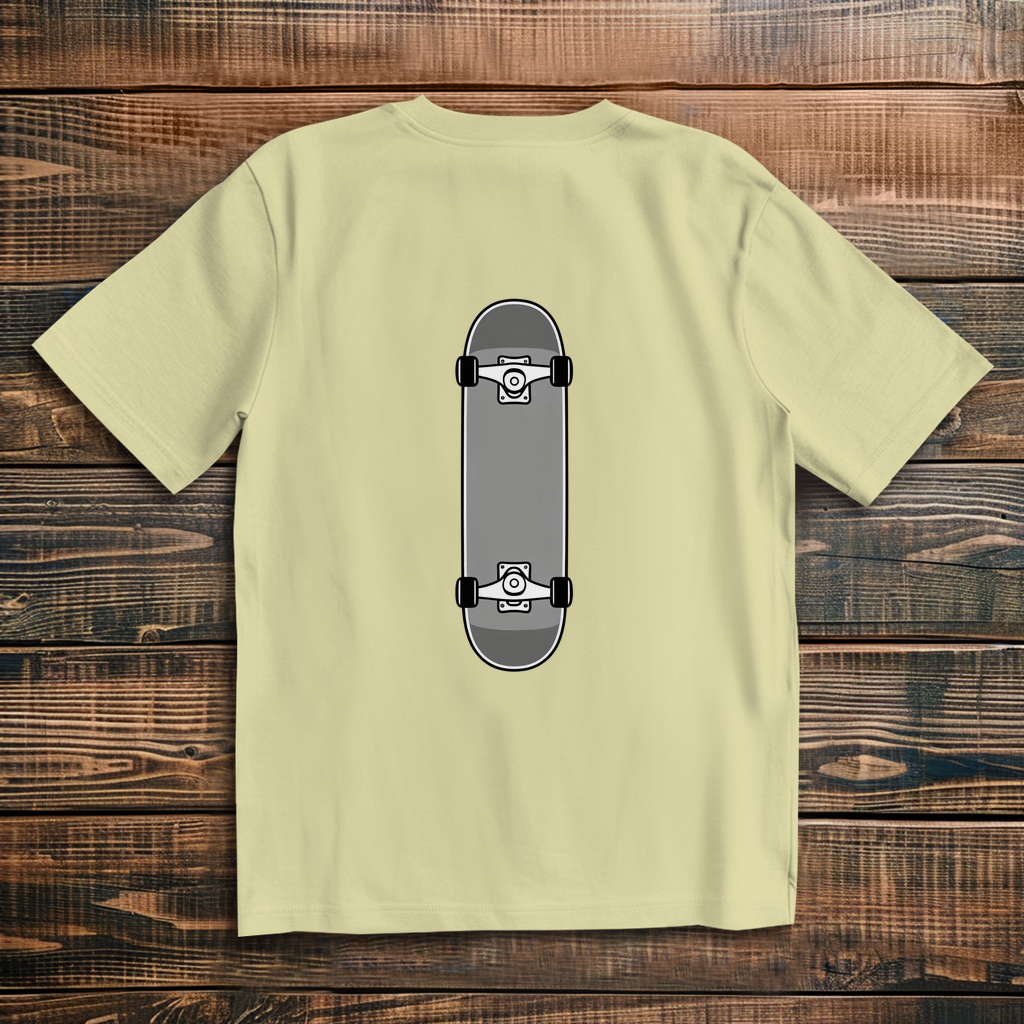 Oversize t-shirt skateboard gray