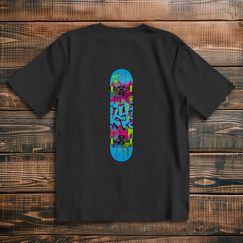 Oversize T-Shirt Skateboard Neon Graffiti 1