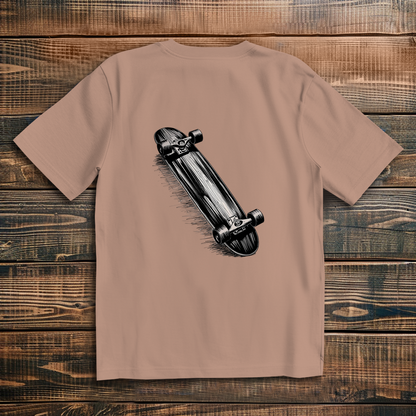 Oversize T-Shirt Skateboard Sketch 3D