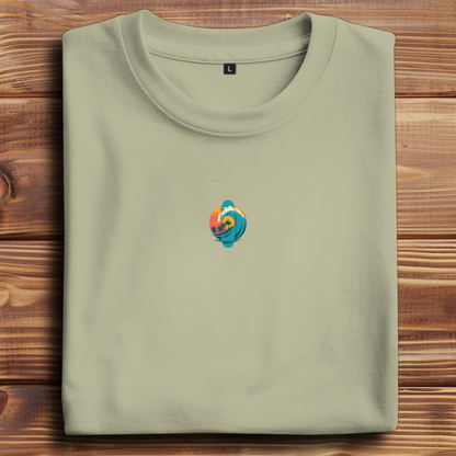 Oversized T-Shirt Skateboard Silhouette Beach