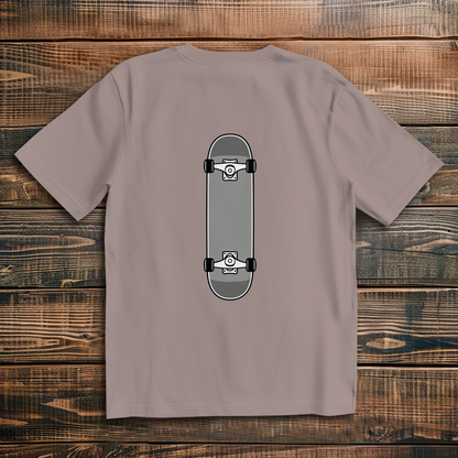 Oversize t-shirt skateboard gray
