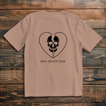 Oversized T-Shirt Emo Never Dies 3 black