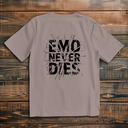 Oversized T-Shirt Emo Never Dies 7 black