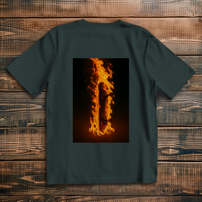 Oversized T-Shirt Skateboard On Fire