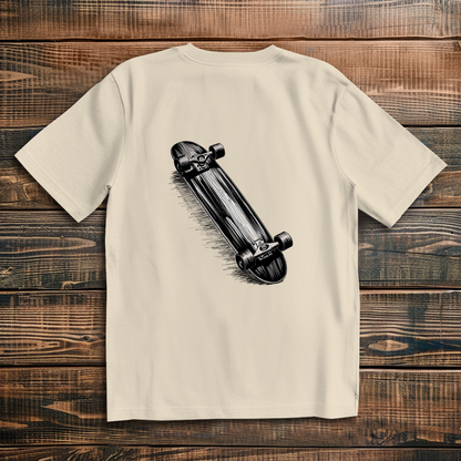 Oversize T-Shirt Skateboard Sketch 3D