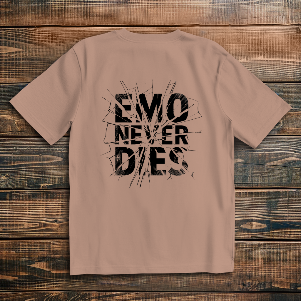 Oversized T-Shirt Emo Never Dies 7 black