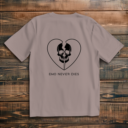 Oversized T-Shirt Emo Never Dies 3 black