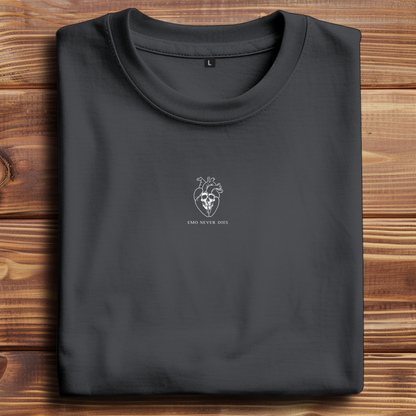 Oversized T-Shirt Emo Never Dies 4 white