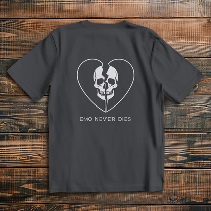 Oversized T-Shirt Emo Never Dies 3 white