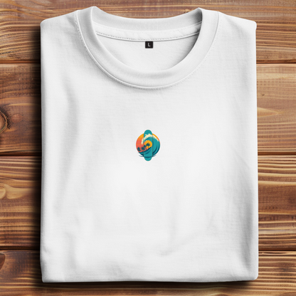 Oversized T-Shirt Skateboard Silhouette Beach