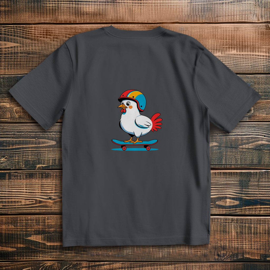 Oversized T-Shirt Skateboard Chicken