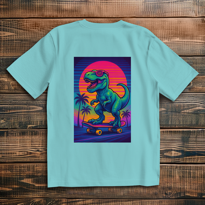 Oversize T-Shirt Skateboard T-Rex 80s
