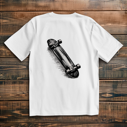 Oversize T-Shirt Skateboard Sketch 3D