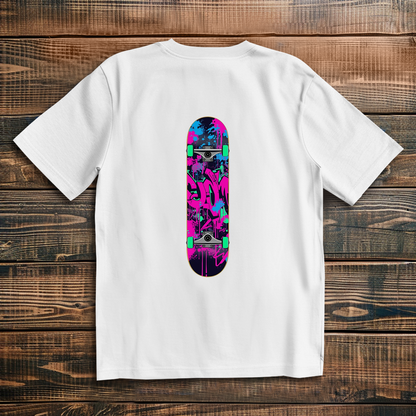 Oversize T-Shirt Skateboard Neon Graffiti 3