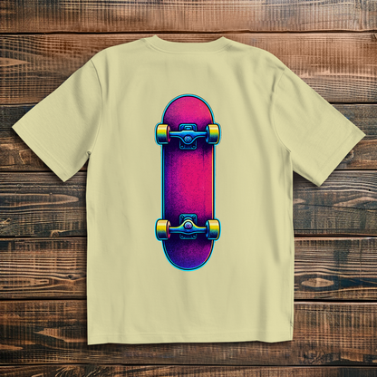 Oversized t-shirt skateboard 80s