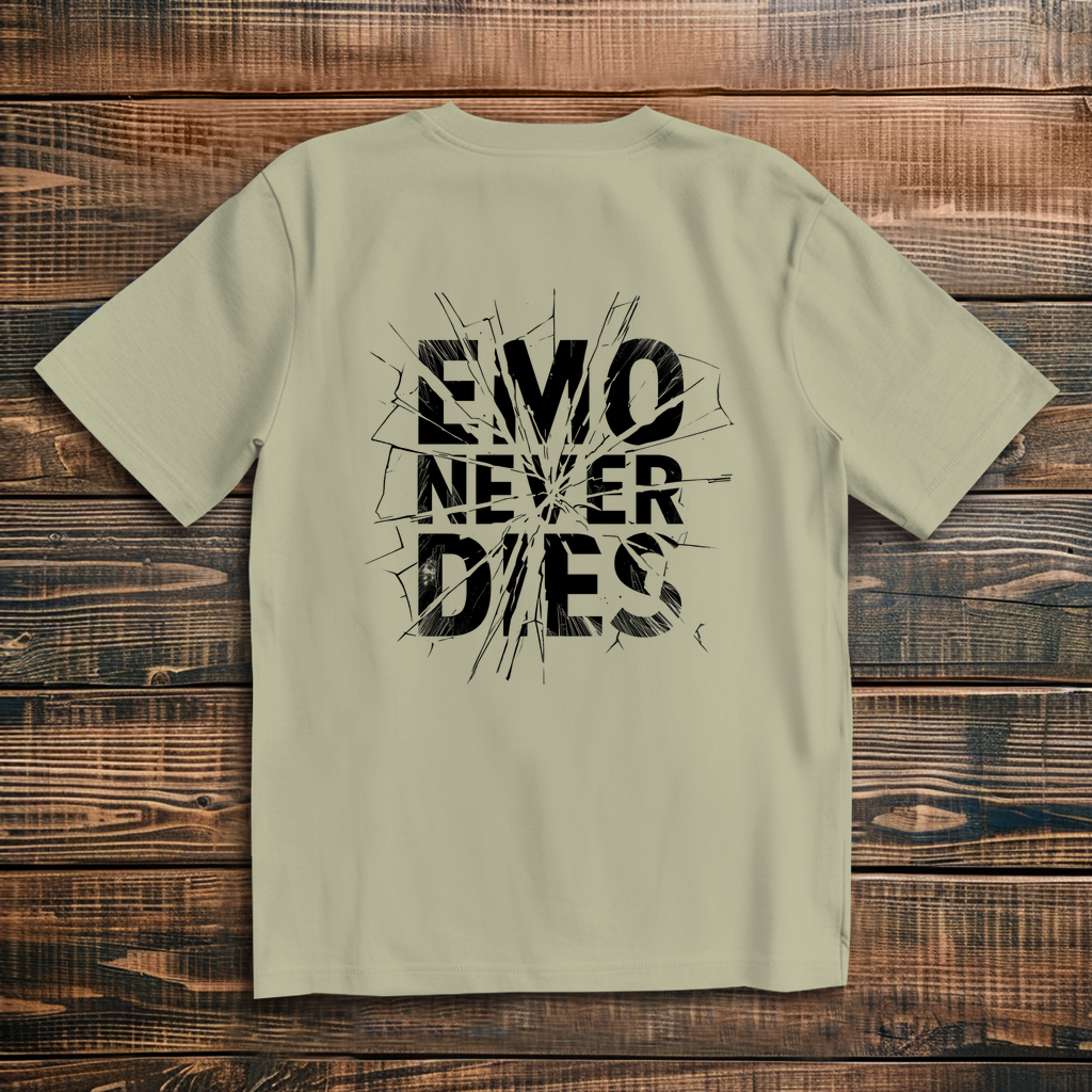 Oversized T-Shirt Emo Never Dies 7 black