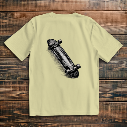 Oversize T-Shirt Skateboard Sketch 3D