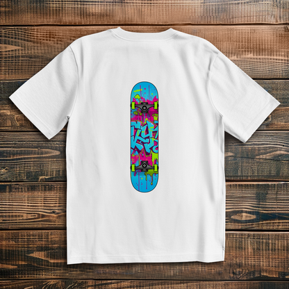 Oversize T-Shirt Skateboard Neon Graffiti 1