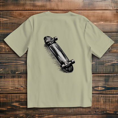 Oversize T-Shirt Skateboard Sketch 3D
