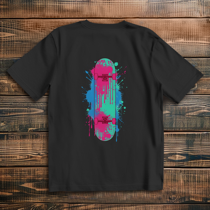 Oversize T-Shirt Skateboard Neon Graffiti 2