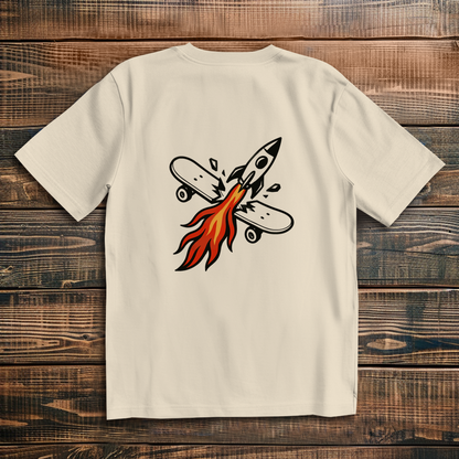 Oversized T-Shirt Skateboard Rocket