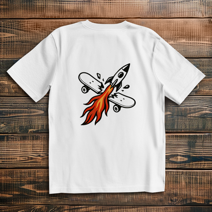 Oversized T-Shirt Skateboard Rocket
