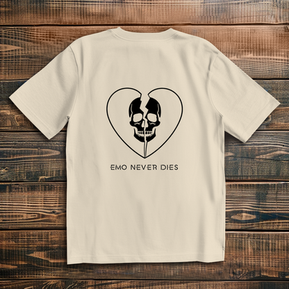 Oversized T-Shirt Emo Never Dies 3 black