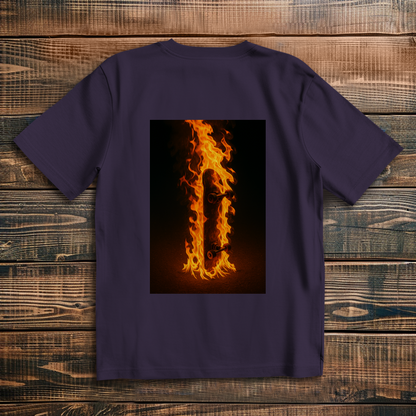 Oversized T-Shirt Skateboard On Fire
