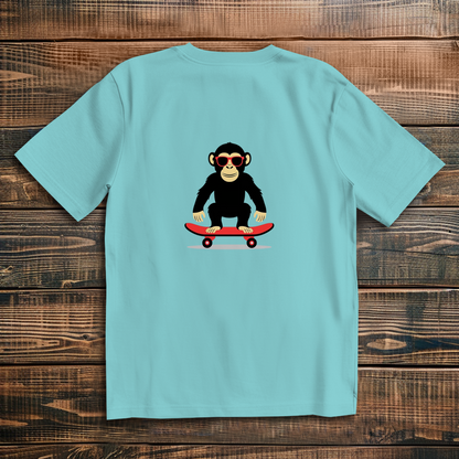 Oversized T-Shirt Skateboard Monkey